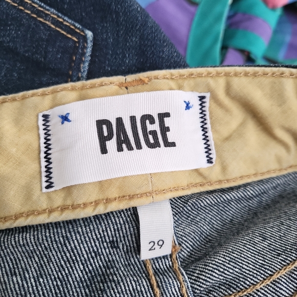 PAIGE Skyline Ankle Cuffed Low Rise Jeans Size 29 - Picture 3 of 10